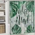 thumbnail image 6 of Orinice Green Leaf Shower Curtain for Bathroom Banana Leaf and Monstera on Grey and White Marble Bathroom Shower Curtains with Hooks, Get Naked Tropical Botanical Bathroom Curtains Shower Set  60x72, 6 of 7