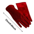 thumbnail image 5 of Bibifish Womens Gloves Elegant Velvet Gloves Solid Color Short Length Soft Fit Daily Wear Comfy Retro Style Party Wedding Gloves For Ladies, 5 of 6