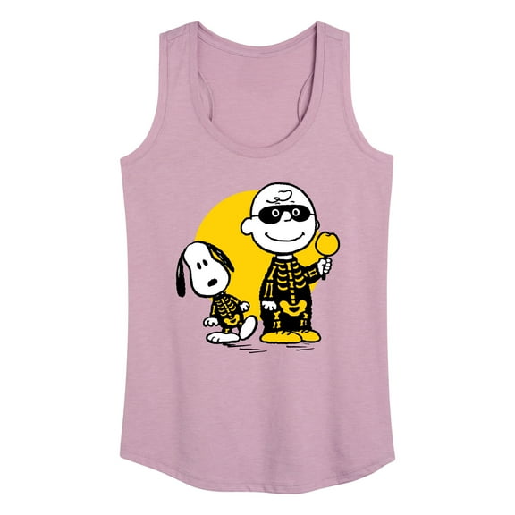 Peanuts - Charlie And Snoopy Skeleton - Women's Racerback Tank Top