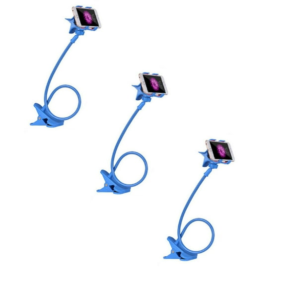 3PC Gooseneck Cell Phone Holder Flexible For Desk Long Arm Mobile Phone Stand With Clip For Headboard & Bedside | Flexible Phone Stand Lazy Pocket Hole Clamp Vise Grips C Clamps Clamps 1/8 Rubber