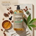 thumbnail image 5 of Majestic Pure USDA Organic Castor Oil | Hexane Free & 100% Pure | Cold Pressed | Stimulate Growth for Hair, Eyelashes, Eyebrows, Nails | Moisturizing & Nourishing | Body, Hair & Carrier Oil | 8 Fl Oz, 5 of 9