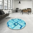 thumbnail image 4 of Ahgly Company Tapis d'Intérieur Lavables en Machine, Rectangle de Transition Bleu Ciel Profond, 6' x 9', 4 of 7