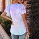 thumbnail image 5 of mfyjkho Tops Y Blusas Para Mujer, Camisa Informal De Primavera Y Verano Para Mujer, Con Mangas Plisadas Y Estampado De Hojas, Sin Posicionamiento, De Manga Corta Y Cuello En V L, 5 of 7