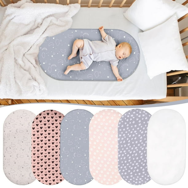Fiudx Sábana de Seda Estampada con Imitación de Seda para Cuna, Cómoda y Transpirable, de Satén de Poliéster, Fácil de Lavar, Elegante Decoración para Habitación Infantil, Tamaño 82 X 41 X 8 Cm.