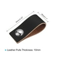 thumbnail image 2 of Uxcell Leather Drawer Pulls, 2.5" 4Pack Leather Furniture Handles Drawer Knob Pull Black, 2 of 5