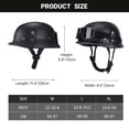 thumbnail image 4 of Casco de cuero estilo alemán para motocicleta, de medio casco, abierto, retro, para crucero, chopper, motociclista, piloto, aprobado por DOT, para las cuatro estaciones, 4 of 5