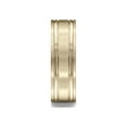 thumbnail image 6 of Benchmark� 18k Gold 7mm Comfort-fit Satin-finished With Parallel Grooves Carved Design Wedding Band Ring, 6 of 9