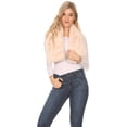 thumbnail image 5 of Sakkas Kiy Loophole Faux Fur Long Soft Warm Comfortable Textured Bow Scarf - Cream - One Size Regular, 5 of 5