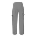 thumbnail image 6 of Men's Casual Knit Pants with Drawstring Waist and Cargo Pockets for Everyday Comfortable Wear Work Pants for Men Solid Casual Outdoor Pants Straight Type Trousers, 6 of 9