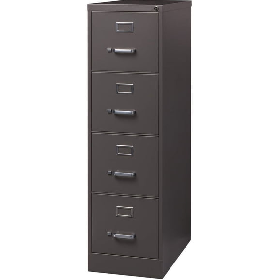 Lorell, LLR60155, Fortress Series 26.5'' Letter-size Vertical Files, 1 Each, Medium Tone
