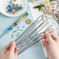 thumbnail image 3 of 12 pcs 7.87 Inch M4 Threaded Beaded Rods with 12 pcs M4 Hex Nuts Decorative Plant Stakes Fairy Garden Stakes for Outdoor Decoration, Stainless Steel Color, 3 of 9