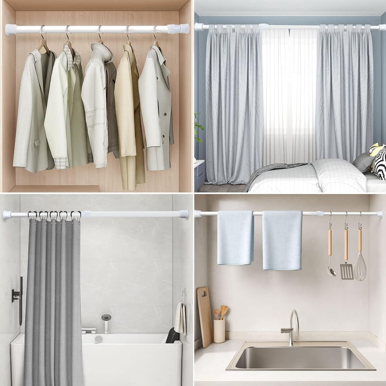 Gogcaro 16-28" Spring Tension Curtain Rods 2-Pack photo 8
