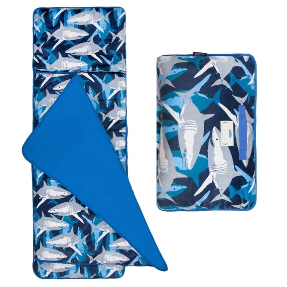 Wildkin Velour Nap Mat for Toddler Boys and Girls (Sharks)