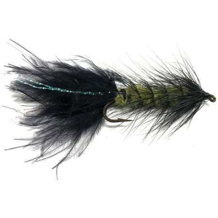 Wooly Bugger Fly Fishing Flies for Trout and Other Freshwater Fish - One Dozen Wet Flies in Various Patterns - Multi Color Many