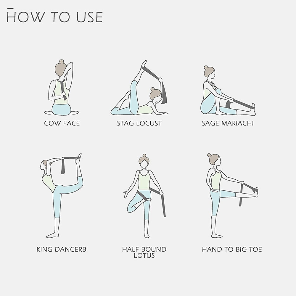 Yoga Belt for Women & Men Yoga Strap for Stretching Cotton Yoga Strap