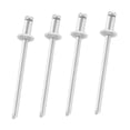 thumbnail image 3 of JISADER 4 Pieces Car Rosette Rivets Auto Accessory Spare Parts Replacement Universal Silvery, 3 of 7