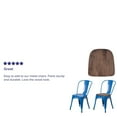 thumbnail image 3 of 4 Pk. Rustic Walnut Wood Seat for Colorful Metal Chairs, 3 of 5