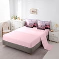 thumbnail image 5 of Feelyou Princess Castle Twin Bedding Sets 7pcs, Pink Rose Dlwoer Bedding Comforter Set, 5 of 8