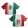 thumbnail image 5 of Lotusprinthandmade Personalized Mexico Crop Top Baseball Jersey for Women XS-XL Multicolor, 5 of 5