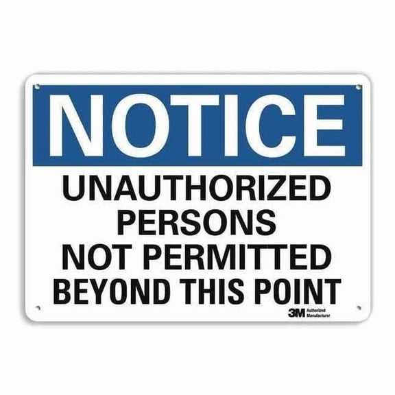 Lyle Notice Sign,10 inx14 in,Aluminum U1-1034-RA_14X10