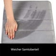 thumbnail image 4 of Alfombrilla de baño de espuma viscoelástica de secado rápido, respaldo de malla antideslizante suave y grueso para baño (gris), 4 of 7