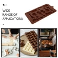 thumbnail image 3 of Base de 10 cavidades Guitarra Pastel de silicona Pan Chocolate Fondant Jalea Caramelo Molde para hornear Molde artesanal (café), 3 of 5