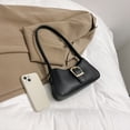thumbnail image 3 of Bolso de mujer Bolso Hobo elegante Bolso simple para axilas Bolso bandolera (Negro), 3 of 8