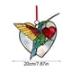 thumbnail image 5 of Colgante de vitral de colibrí con cadena, atrapaluz decorativo para salas, cocinas e ideas de regalo., 5 of 5