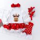 thumbnail image 1 of 4 Uds. Vestido de Navidad para niñas, calcetines, diadema y zapatos, 1 of 2