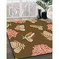 thumbnail image 2 of Ahgly Company Indoor Square Patterned Saddle Brown Area Rugs, 3' Square, 2 of 6