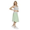 thumbnail image 4 of Women's Geometric Concave Diamond A-line Printed Skirt Casual Wear, L, Apple Green Pale Grey, by Ambesonne, 4 of 6