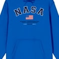 thumbnail image 2 of NASA American Flag Logo Long Sleeve Royal Blue Adult Hooded Sweatshirt-Medium, 2 of 4