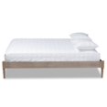 thumbnail image 2 of Baxton Studio Colette Mid-Century Wood Platform Queen Bed in Weathered Gray, 2 of 9