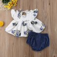 thumbnail image 5 of IZhansean 2PCS Newborn Infant Kids Baby Girl Floral Tops Dress Shorts Pants Summer Clothes Outfits, 5 of 7