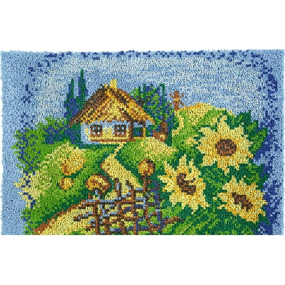 Rug Making Latch Hooking Kit | Sunflower Garden