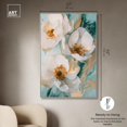 thumbnail image 5 of White Blooms with Golden Grace Canvas Pastel Floral Art by Art Remedy, Silver Frame, 36" x 54", 5 of 7