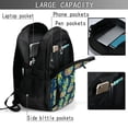 thumbnail image 6 of Wukai Colorful Pineapples Travel Laptop Backpack: Business Water-Resistant Bag with USB Charging Port, Ideal College Backpack for Men & Women, 6 of 6