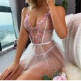 thumbnail image 1 of Europa y Estados Unidos lencería sexy tirantes sexy transparente pijama sexy conjunto de primavera, 1 of 5