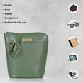 thumbnail image 4 of Sishka Womens   Olive Genuine Leather Ladies Bags – Chic Crossbody Organizer with Sleek Shoulder Sling Design, Perfect for Daily Use & Travel, 4 of 11