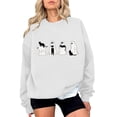 thumbnail image 2 of Hurxie Halloween Ghost Sweatshirt Womens Cute Ghost Cat Graphic Pullover Tops Spooky Season Shirt Casual Shirt White,L, 2 of 7