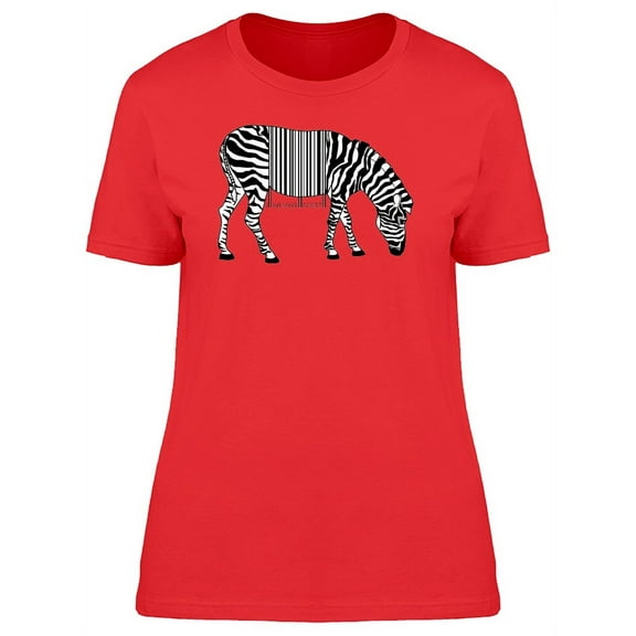Zebra With Barcode Body T-Shirt Women -Image by Shutterstock, Female Medium