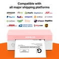 thumbnail image 5 of Rongta Bluetooth Shipping Label Printer, Wireless 4x6 Thermal Label Printer for Shipping Packages, Support Android, iPhone, Widely Used for Amazon, Ebay, Shopify, Etsy, UPS, Pink, 5 of 9