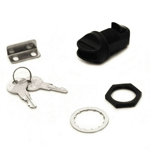 Southco Boat Glove Box Lock | w/ Keys 1 Inch Black