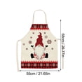 thumbnail image 2 of Clearance! Christmas Kitchen Cooking Aprons Plaid Aprons Adjustable Buffalo Plaid Baking Apron D, 2 of 7