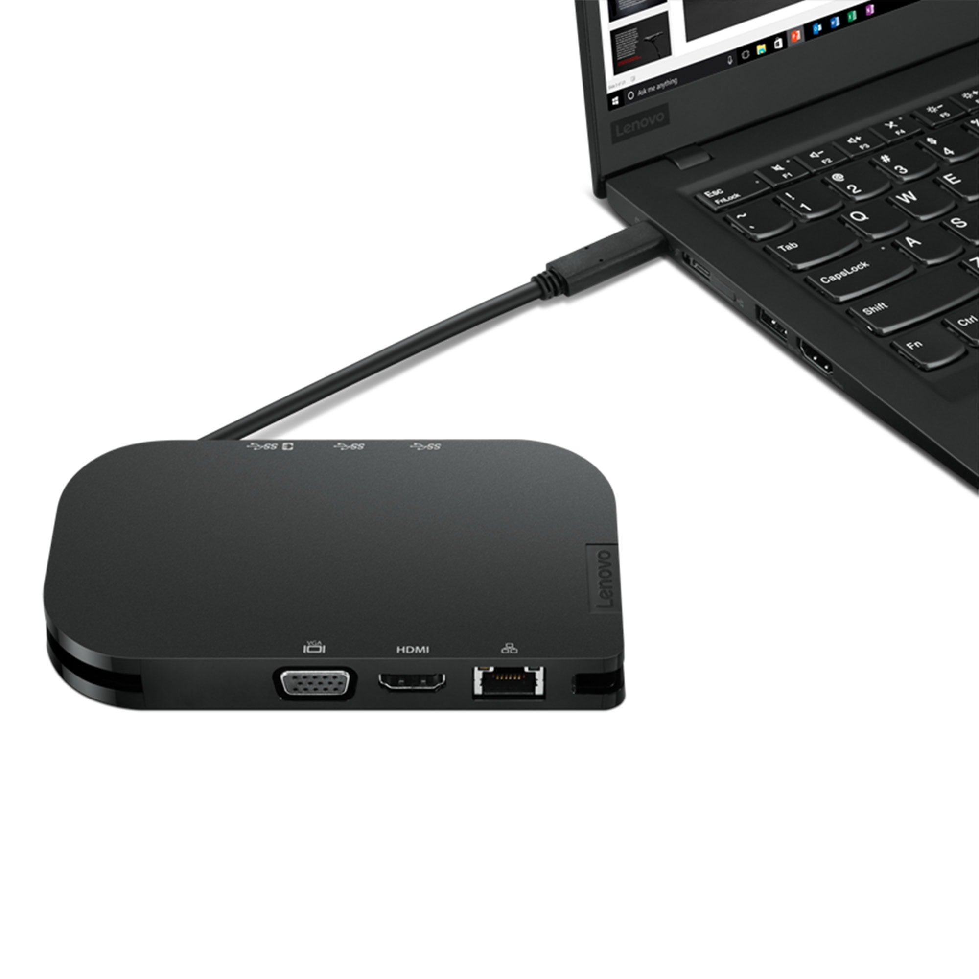 Lenovo Select Mobile Hub - Docking station - USB-C - VGA, HDMI
