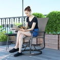 thumbnail image 2 of Outsunny Wicker Outdoor Glider Chair, Rattan Patio Swivel Glider, Grey, 2 of 10
