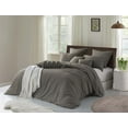 thumbnail image 1 of Natural Crinkle Fabric Ultra Soft Solid Duvet Cover Set - Zipper Closure, 1 of 3