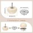 thumbnail image 2 of Uxcell 10pcs Beige No Sew Pearl Buttons 12mm Cover Up Pins Removable Reusable Craft Button for Shirt Dress DIY Crafts Clothes Decoration, 2 of 7