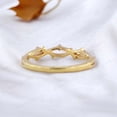 thumbnail image 3 of Diamond Twisted Wedding Band Elegant Crossover Matching Bnand Yerllow Gold Cuistomized Gold Band Birthday Hift For Daughter, 3 of 3