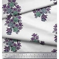 thumbnail image 2 of Soimoi Poly Georgette Fabric Leaves & Floral Block Print Fabric by The Yard 42 Inch Wide, 2 of 3
